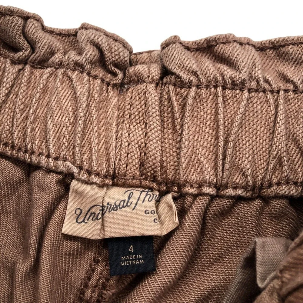 NEW Universal Thread High Rise Waisted Paperbag Tapered Jeans Denim Pants Size 4 - Picture 7 of 8